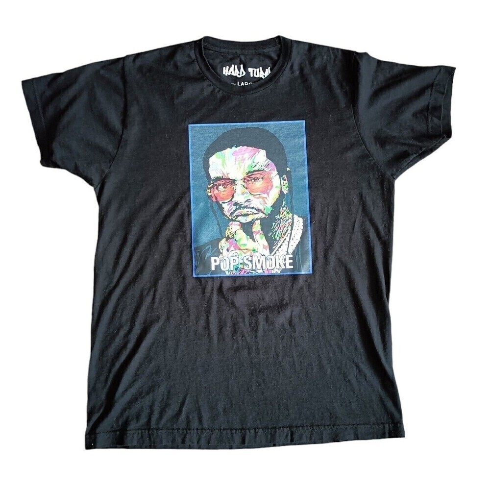 Pop Smoke T-Shirt Mens Size Large Graphic Short Sleeve Crewneck